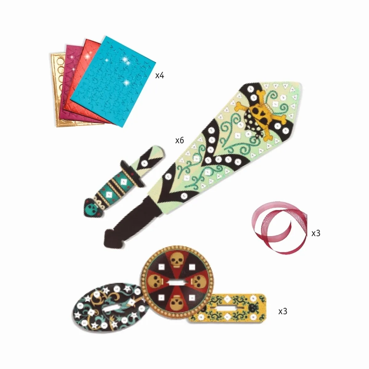 Djeco Like A Pirate Mozaïeken & Stickers Multicolor - afbeelding 5 van 6