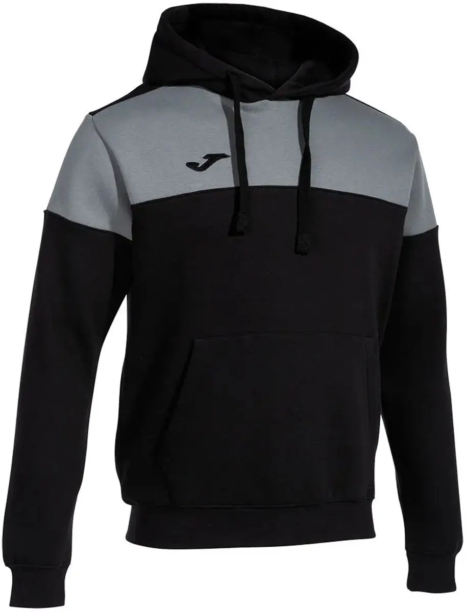 Joma Crew V Hoodie - 7-8 jaar - Zwart/Grijs