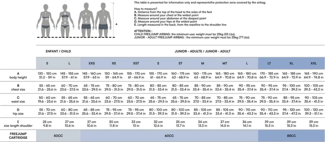 Freejump Airbagvest XL - Zwart