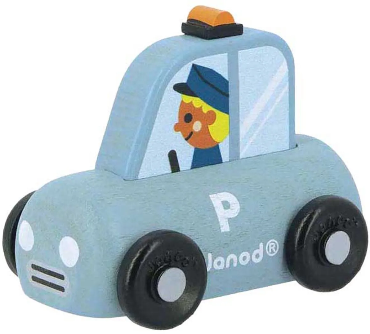 Janod Cross Roads Politiewagen 11.5912 - Houten Speelgoed