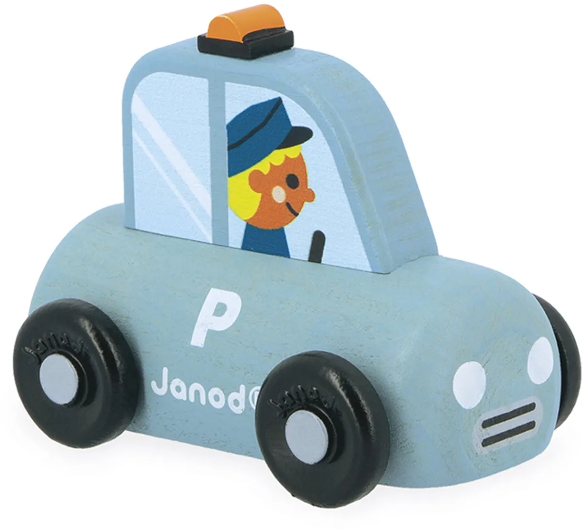Janod Cross Roads Politiewagen 11.5912 - Houten Speelgoed - afbeelding 6 van 6