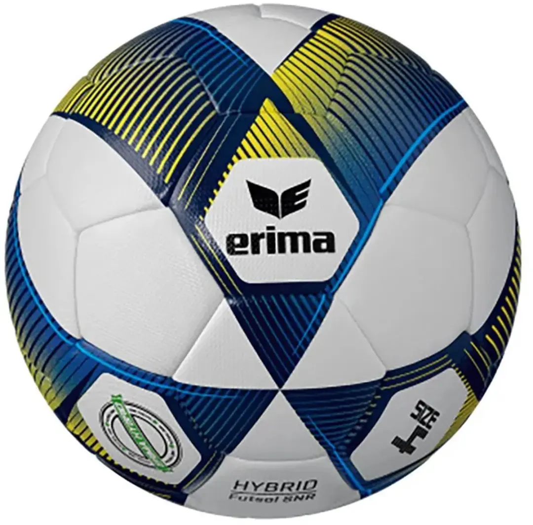 Erima Hybrid Futsal Bal 4 - Wit/Navy/Geel