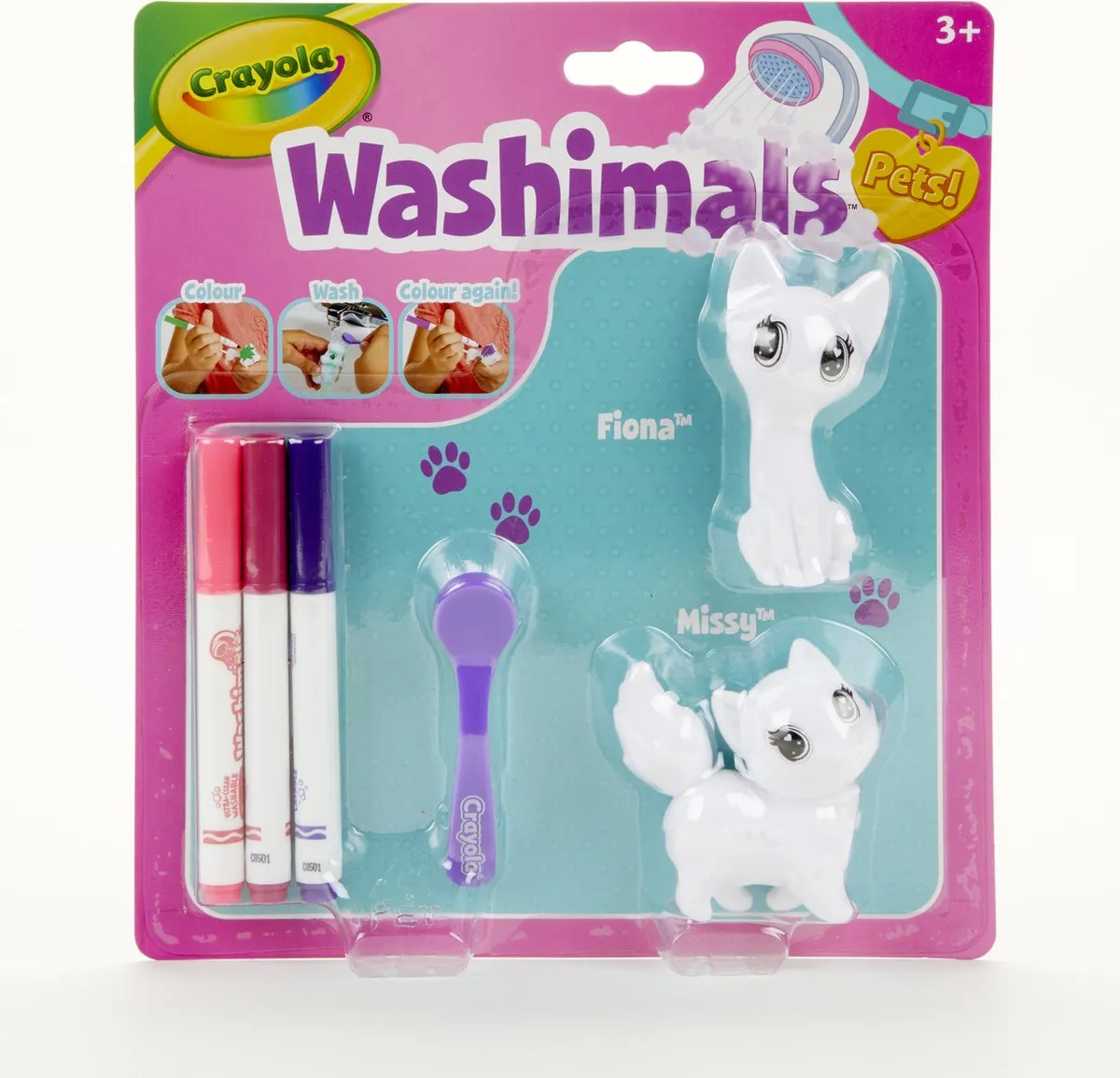 Crayola Washimals Uitbreidingsset Kat - 6 Stuks