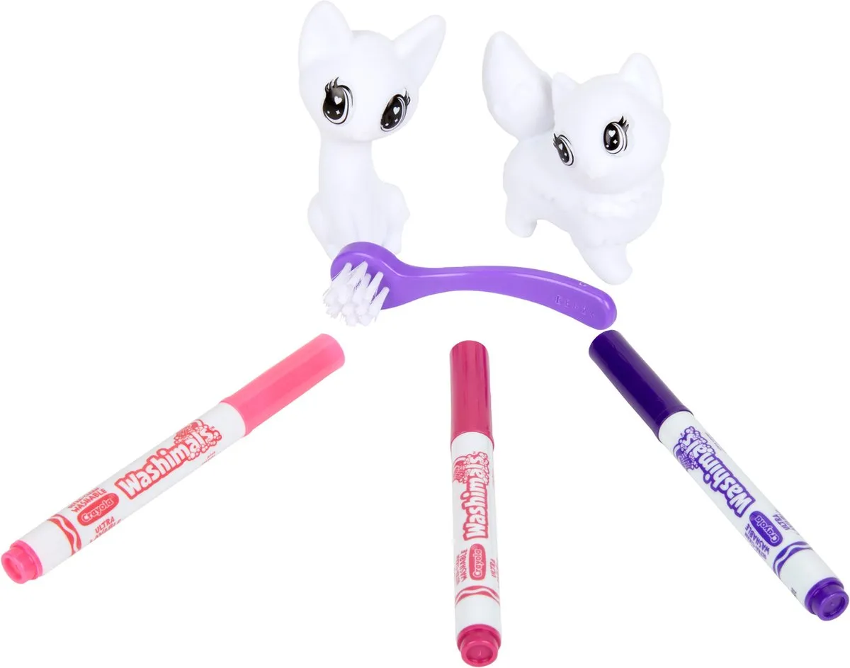 Crayola Washimals Uitbreidingsset Kat - 6 Stuks