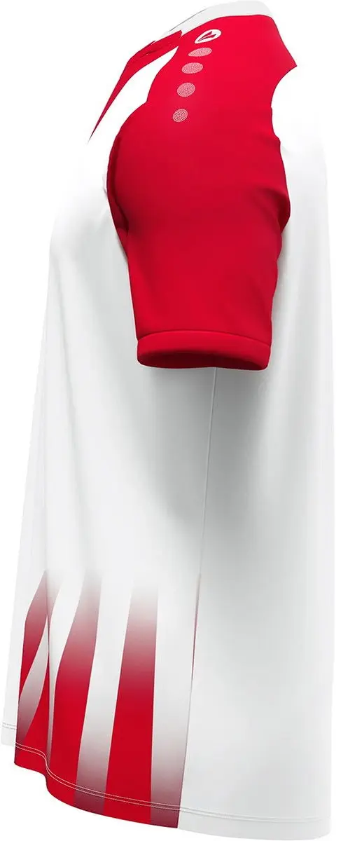 Jako Vintage Shirt Korte Mouw Kinderen 140 - Wit/Rood