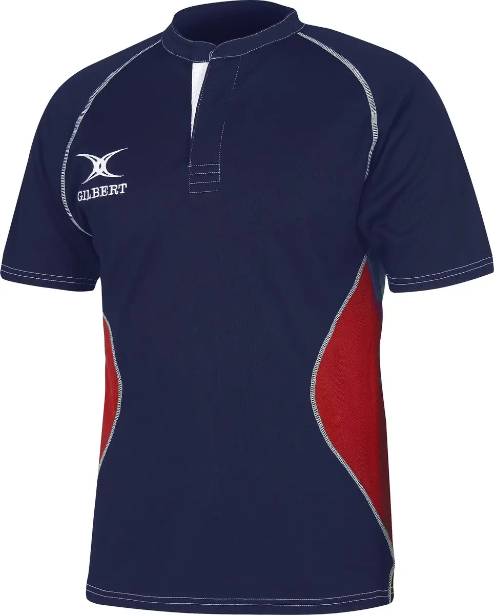 Gilbert Shirt Xact V2 Navy / Rood 7-8