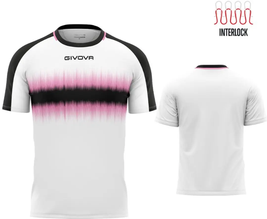 Givova Radio Sportshirt - L - Roze/Zwart/Wit
