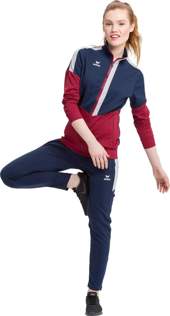 Erima Squad Worker Trainingsbroek Dames - Maat 34 - Marine/Zilver