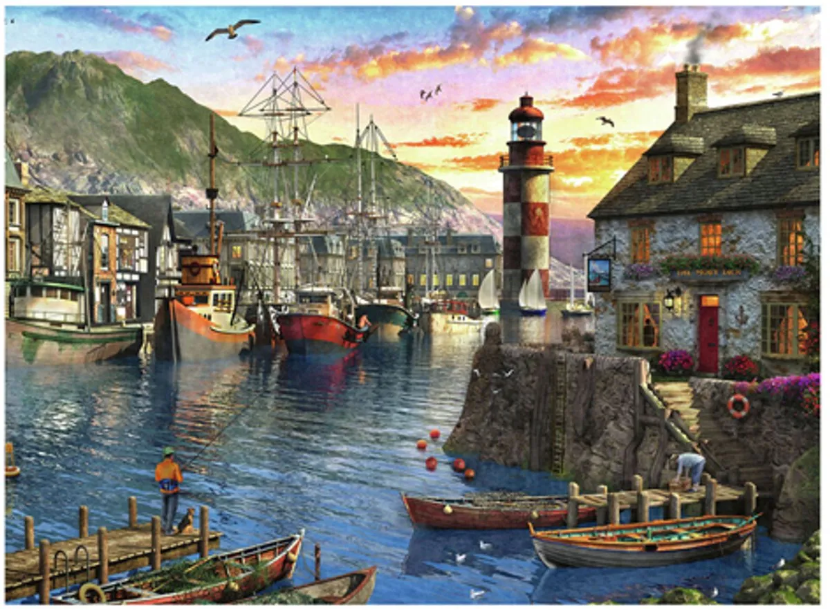 Ravensburger Haven Ochtend Legpuzzel 500 Stuks - Multicolor