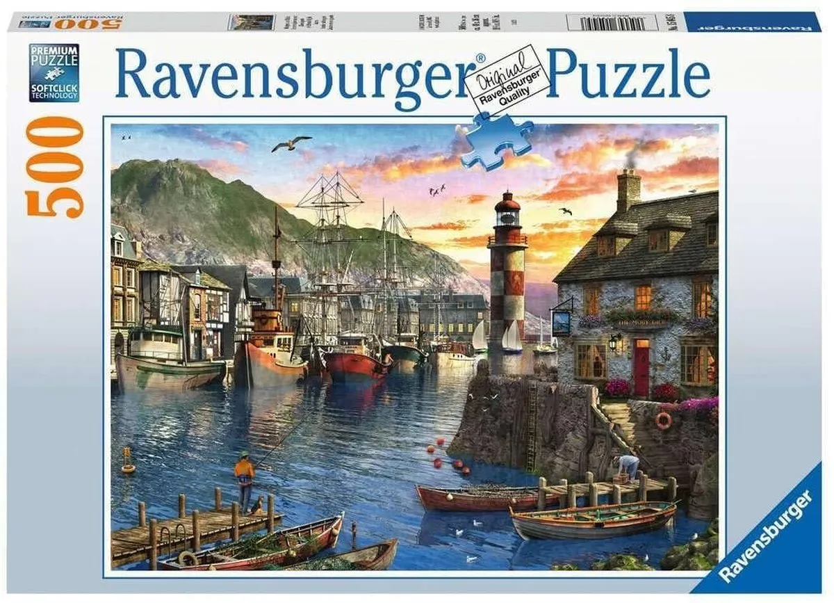 Ravensburger Haven Ochtend Legpuzzel 500 Stuks - Multicolor
