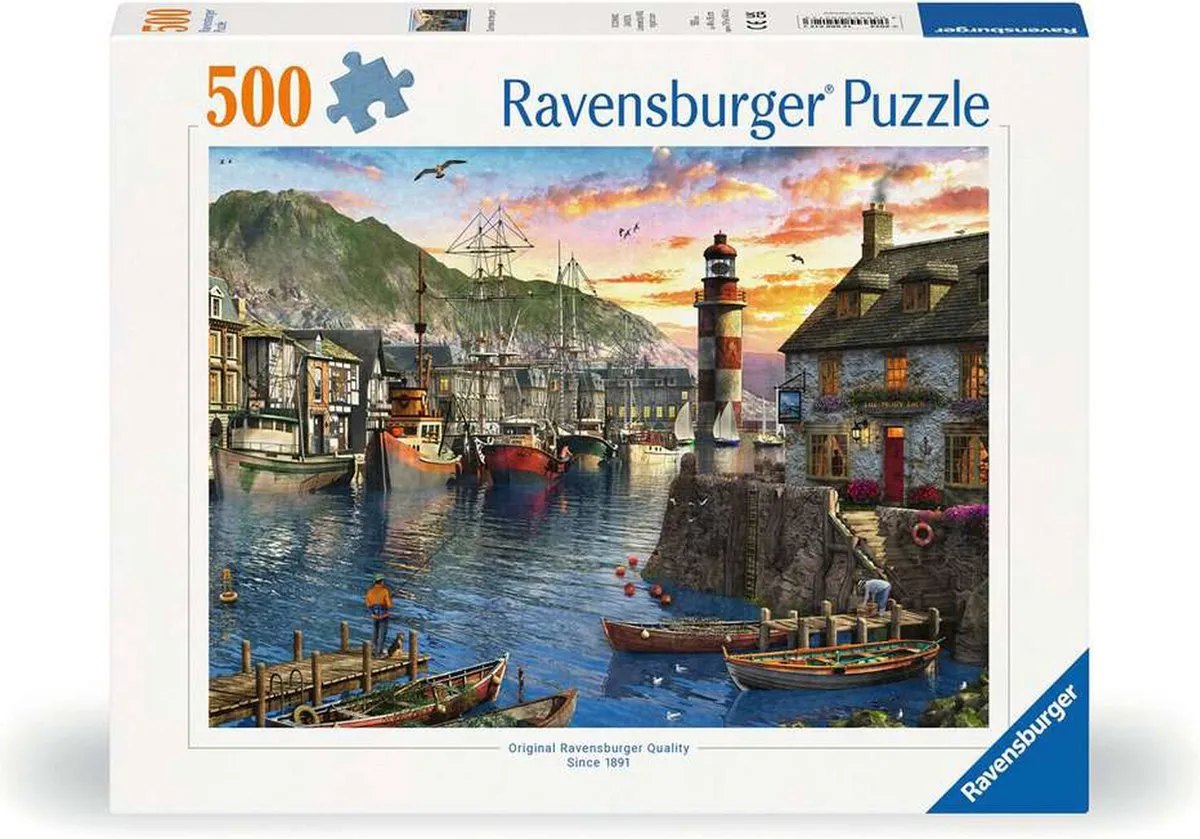 Ravensburger Haven Ochtend Legpuzzel 500 Stuks - Multicolor