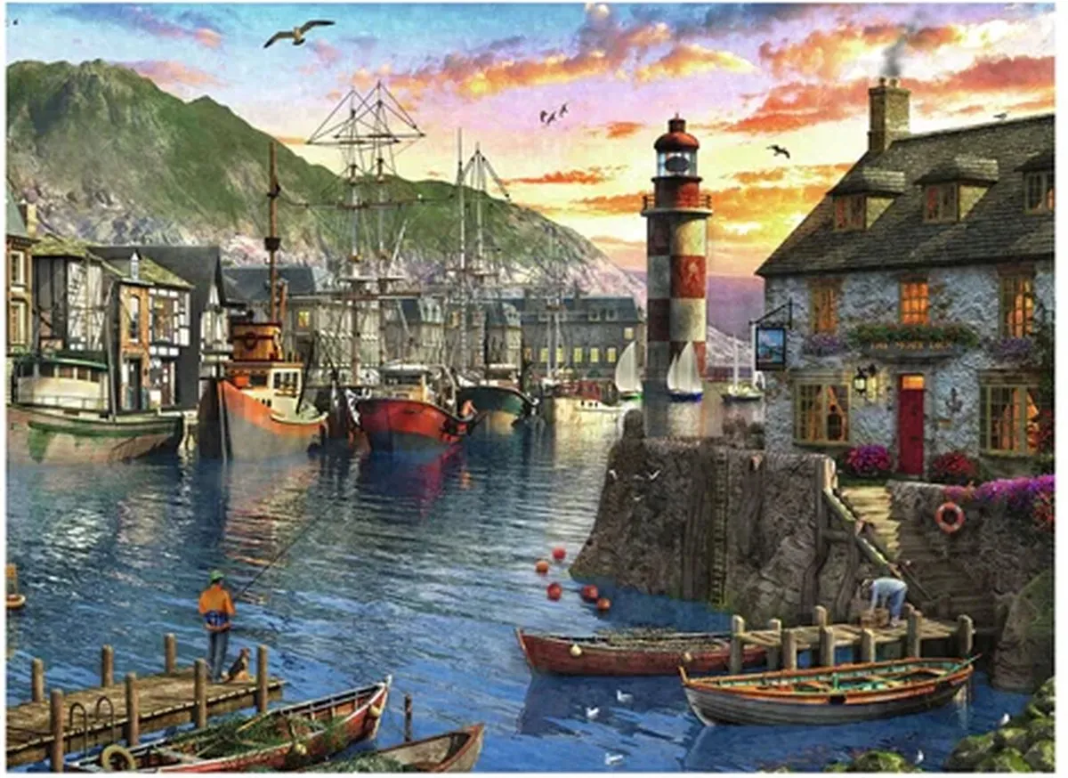 Ravensburger Haven Ochtend Legpuzzel 500 Stuks - Multicolor