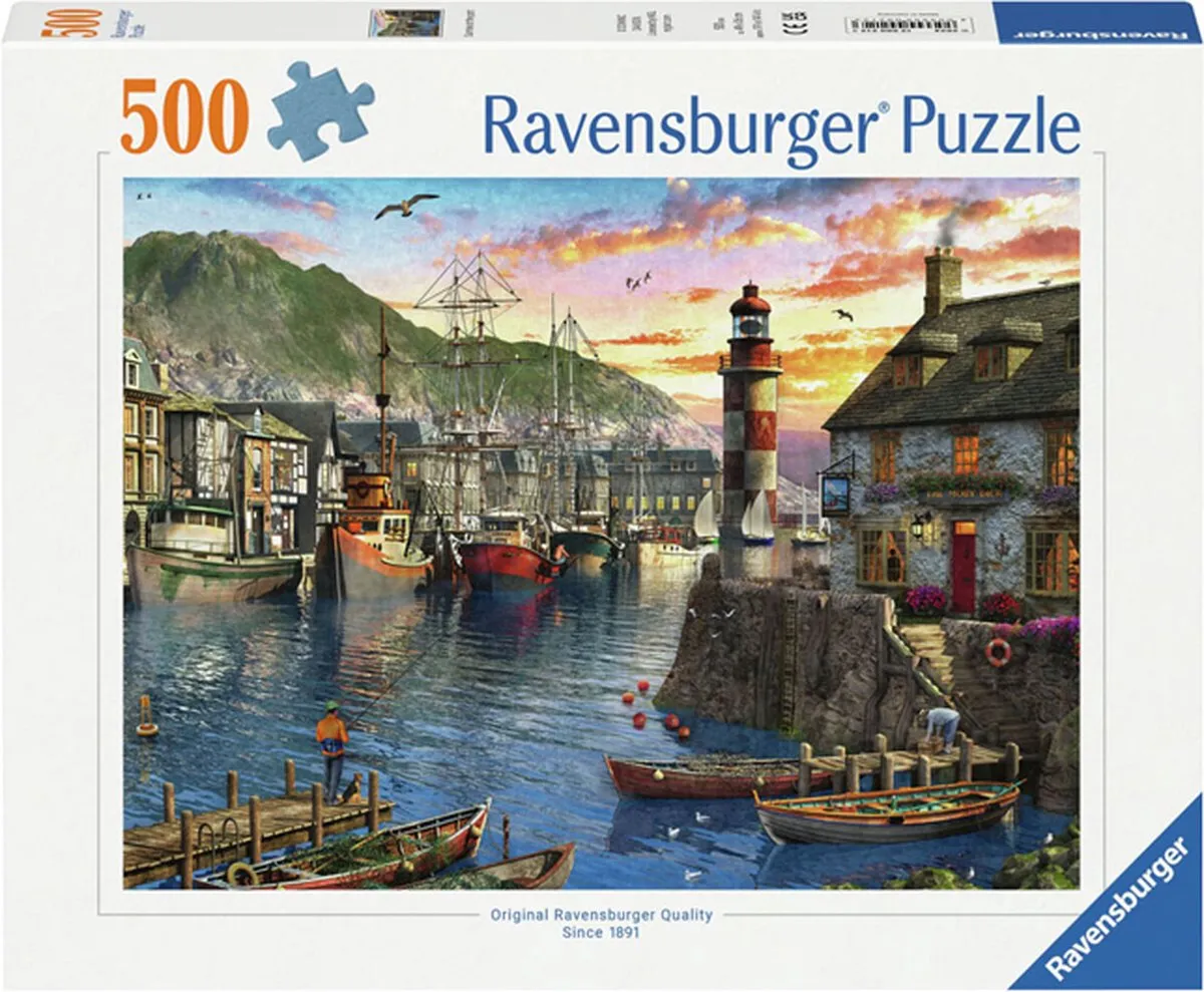 Ravensburger Haven Ochtend Legpuzzel 500 Stuks - Multicolor