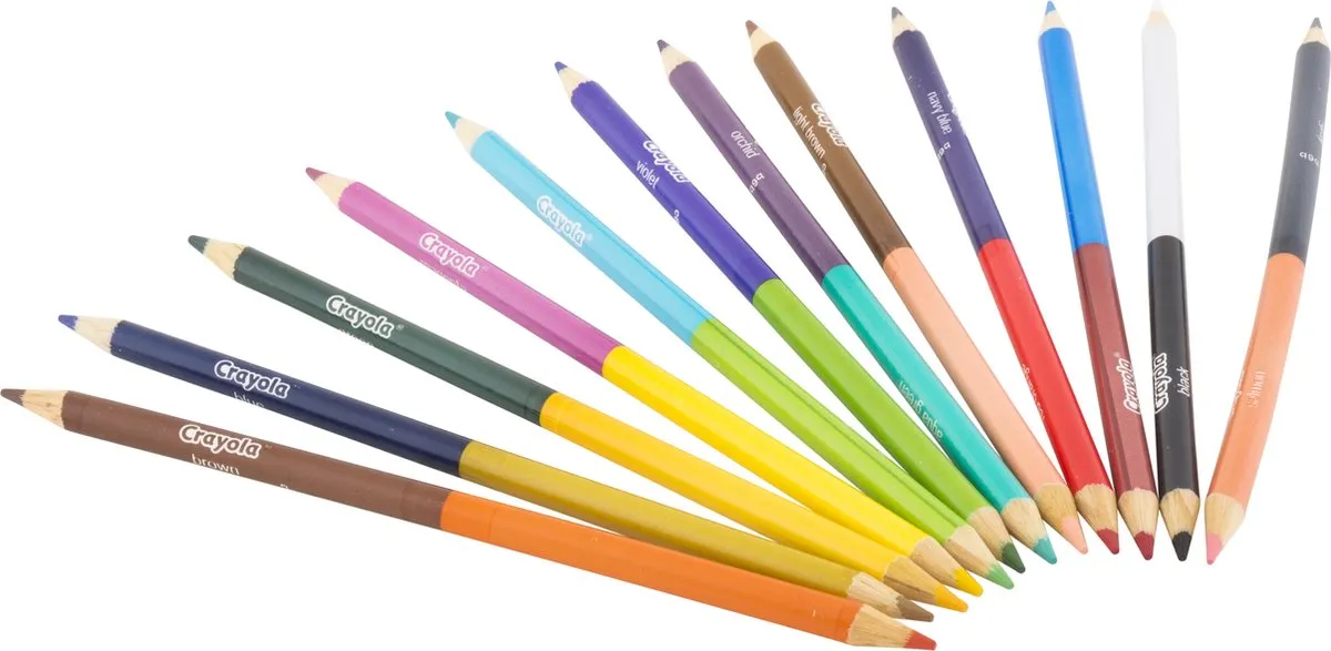 Crayola Duo-kleurpotloden 24 Kleuren - 12 Stuks