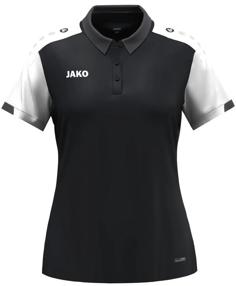 Jako Dynamic Polo Dames M - Zwart/Wit/Antraciet - afbeelding 6 van 6