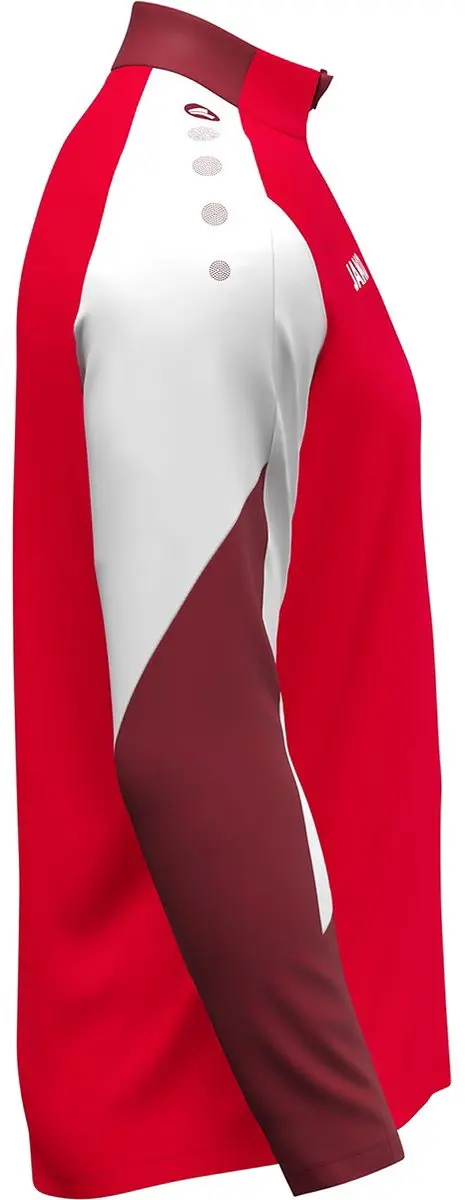 Jako Dynamic Ziptop Dames XL - Rood/Wit/Donkerrood