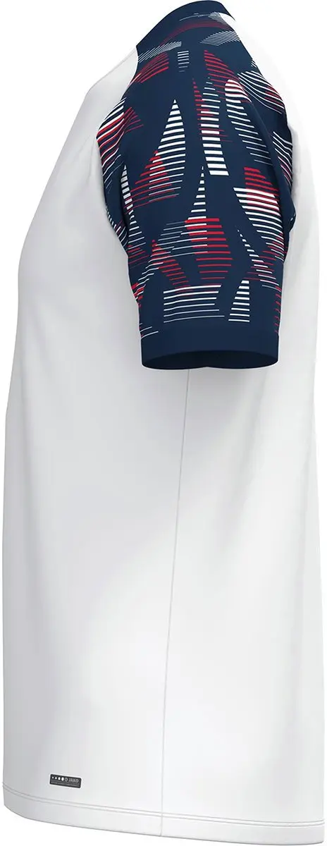 JAKO Sonic T-Shirt Heren - Wit/Marine/Rood 3XL