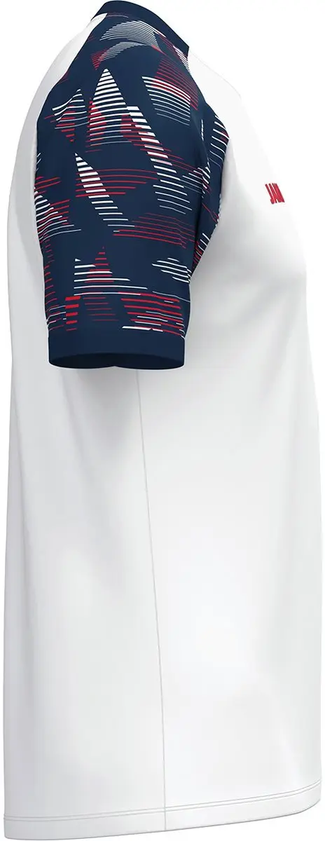 JAKO Sonic T-Shirt Heren - Wit/Marine/Rood 3XL