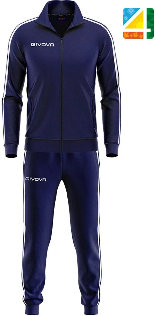 Givova Academy Cotton Terry Trainingspak Blauw 10-12 Years Jongen