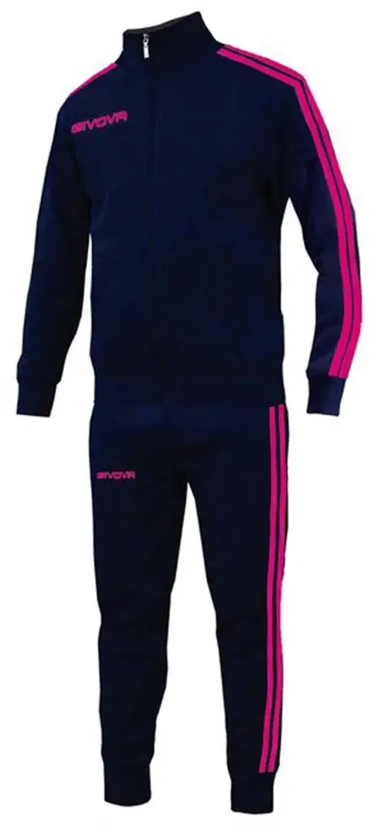 Givova Academy Cotton Terry Trainingspak - Blauw/Fuchsia 10-12j - afbeelding 3 van 5