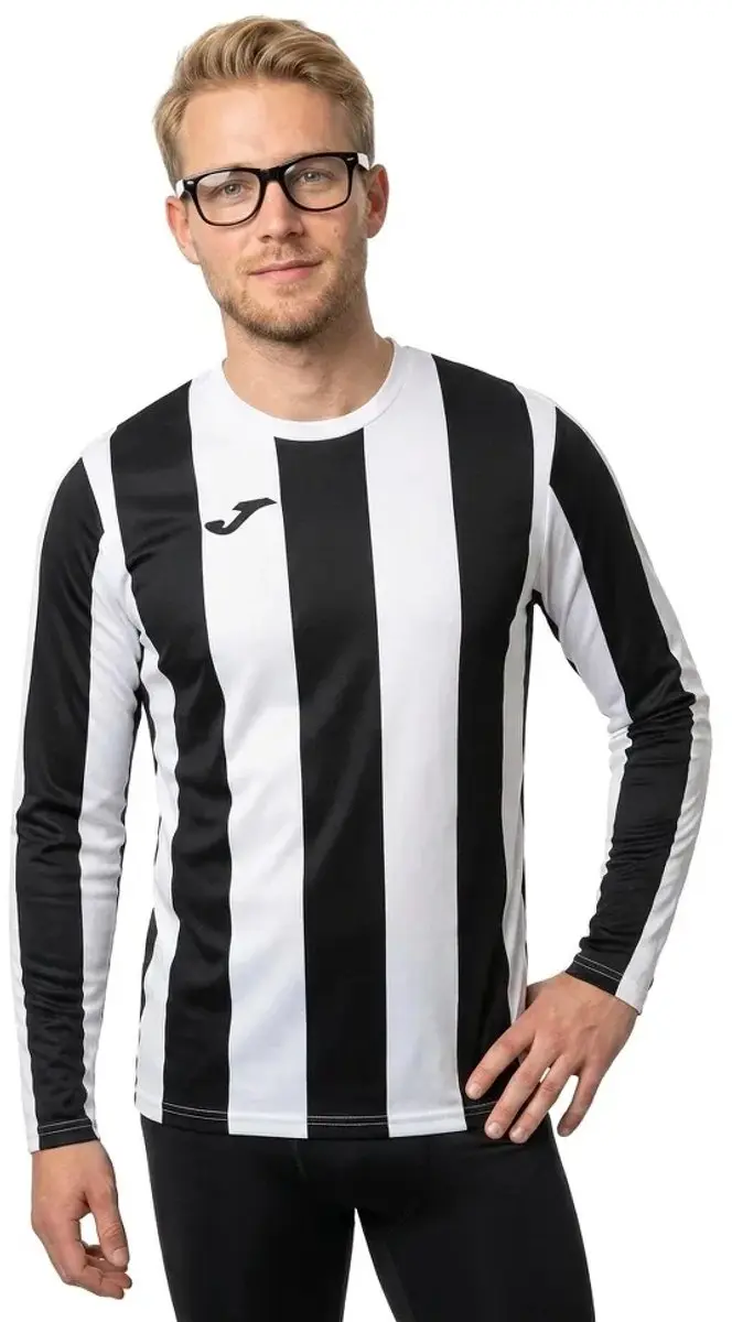 Joma Inter Classic T-shirt Lange Mouwen S - Wit/Zwart - afbeelding 2 van 2