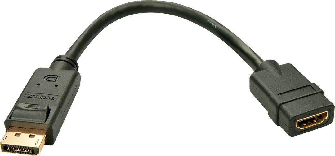Lindy DisplayPort naar HDMI Adapter 0.15m - Zwart - afbeelding 2 van 4