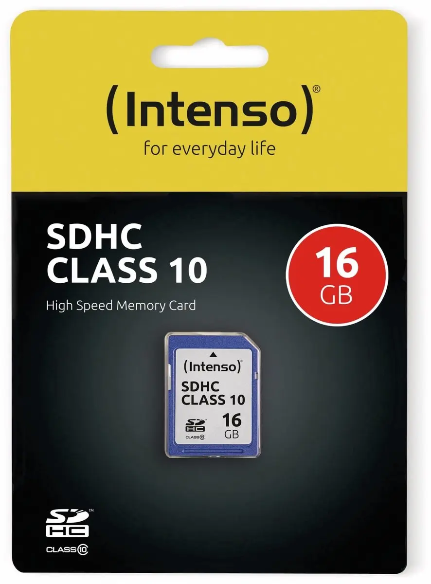 Intenso 16GB SDHC Class 10 Geheugenkaart