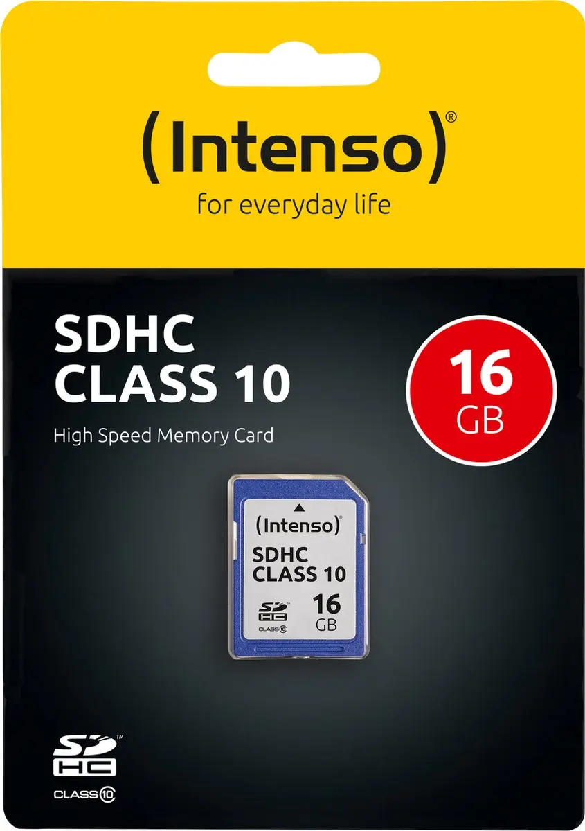 Intenso 16GB SDHC Class 10 Geheugenkaart