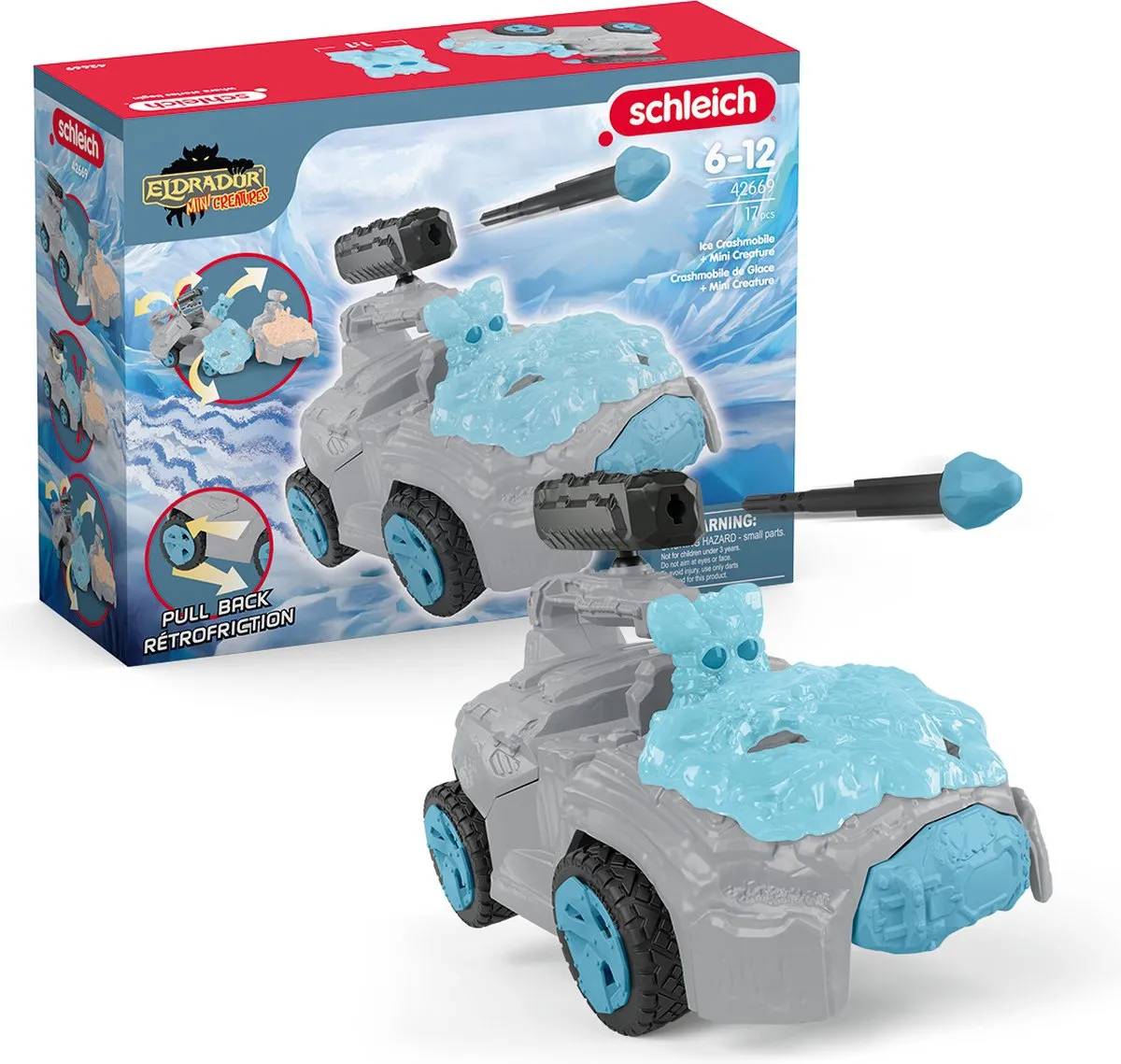 Schleich Eldrador IJs Crashmobiel 42669 - Blauw/Grijs