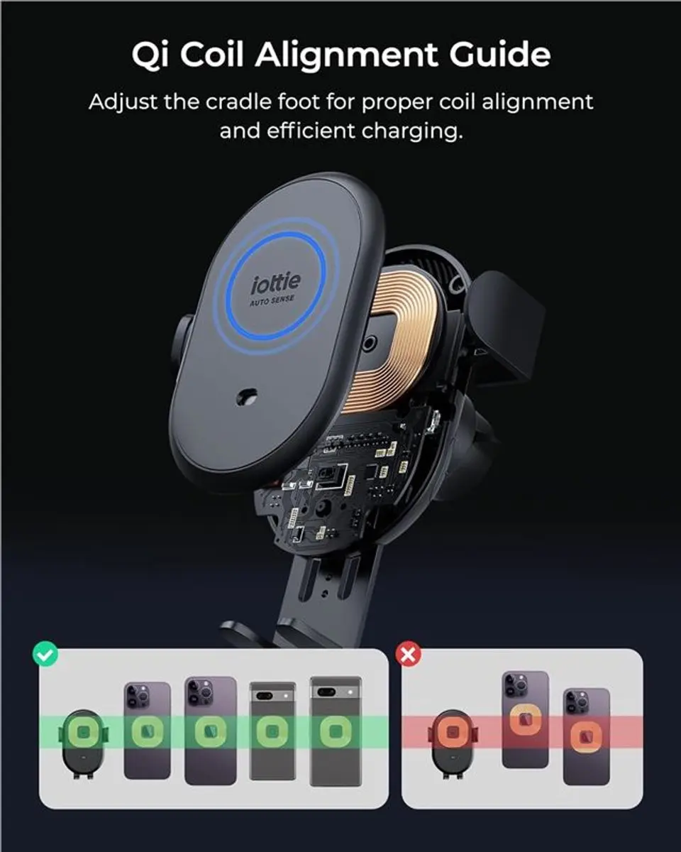 iOttie Auto Sense 2 Draadloze Houder 15W - Zwart
