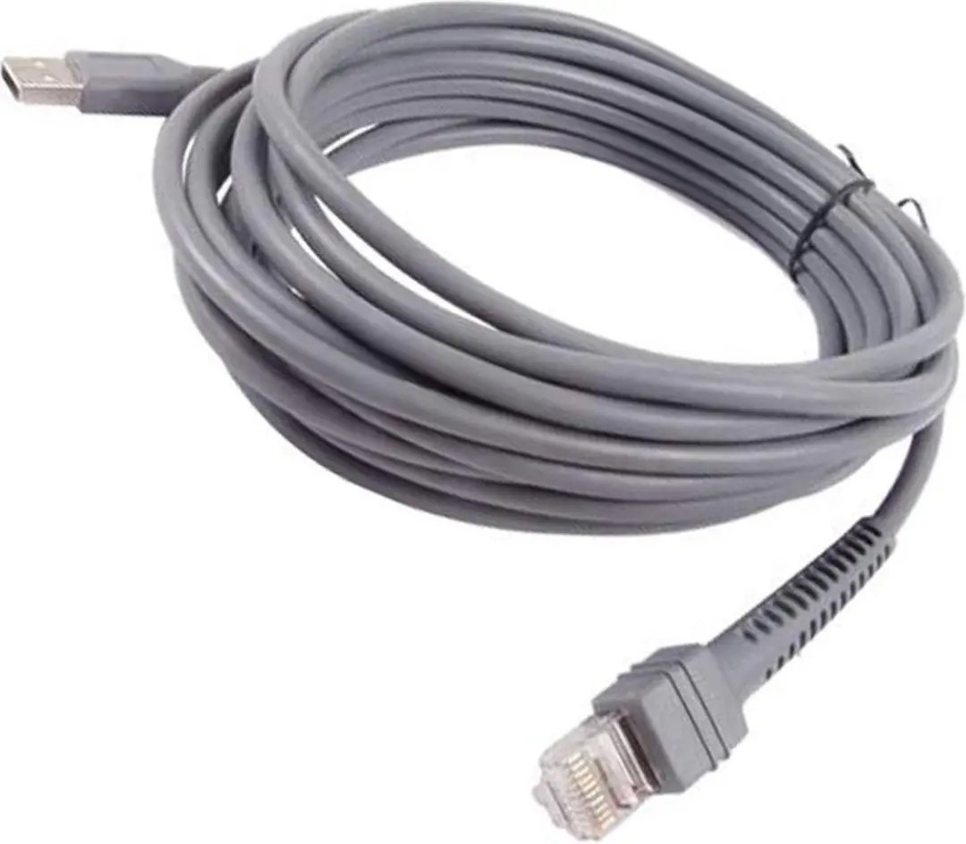 Zebra CBA-U10-S15ZAR USB naar RJ45 Kabel 4.5m - Grijs - afbeelding 3 van 3