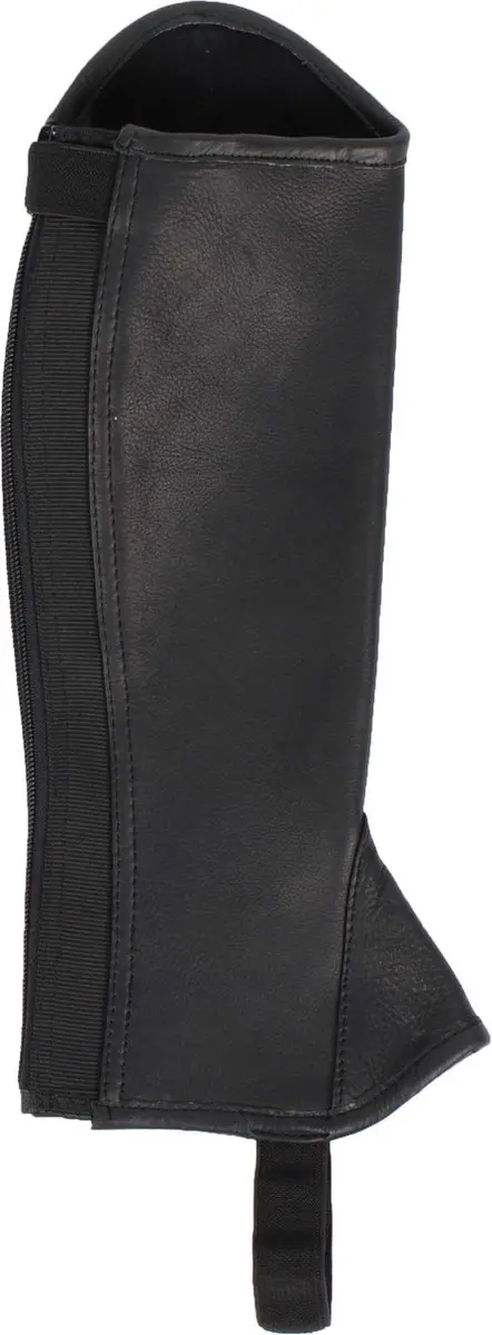 Mondoni Braga Minichaps XL-SHORT - Zwart Leer