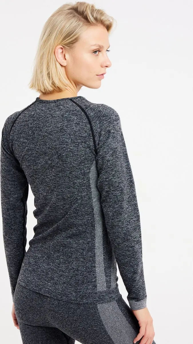 Protest PRTKombu Thermoshirt Dames Lange Mouw - M/L - Dark Grey Melee - afbeelding 4 van 6