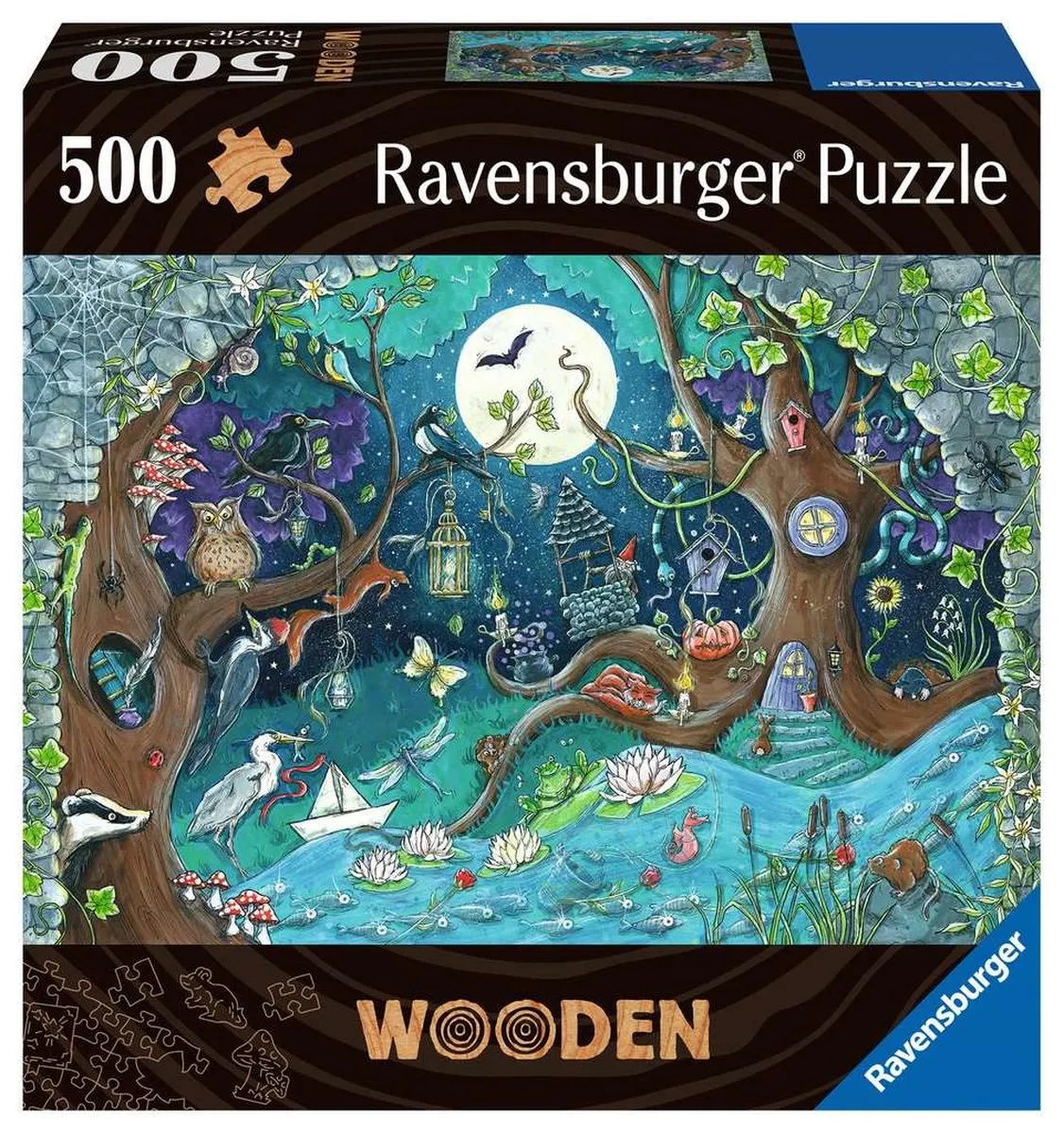 Ravensburger Fantasy Houten Puzzel 500 - Multicolor