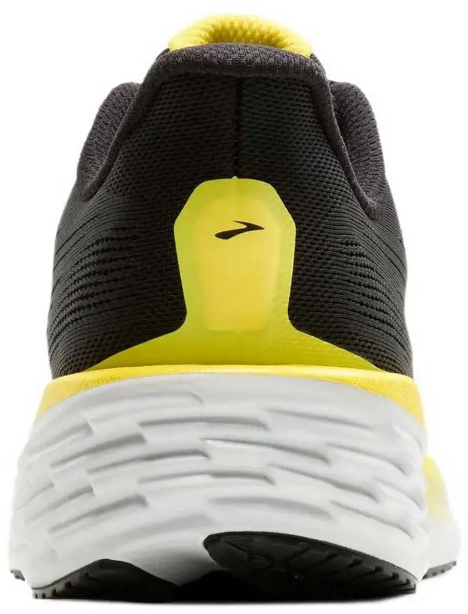 Brooks Launch 12 Heren Hardloopschoenen - 42 - Zwart/Wit/Geel - afbeelding 4 van 6