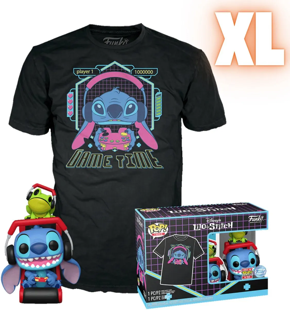 Funko Lilo & Stitch Gamer Stitch POP! & Tee