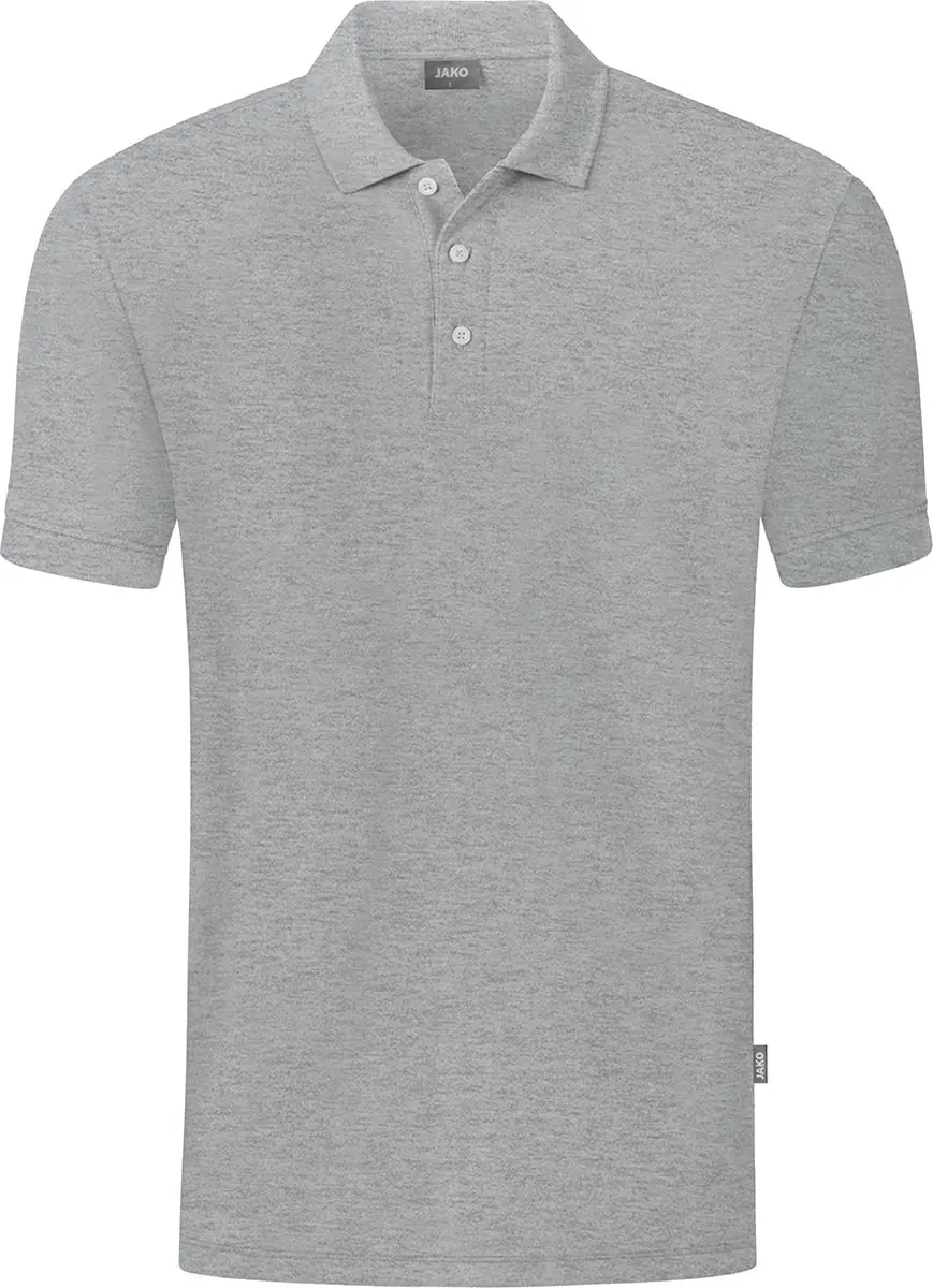 JAKO Organic Polo Heren - Lichtgrijs L