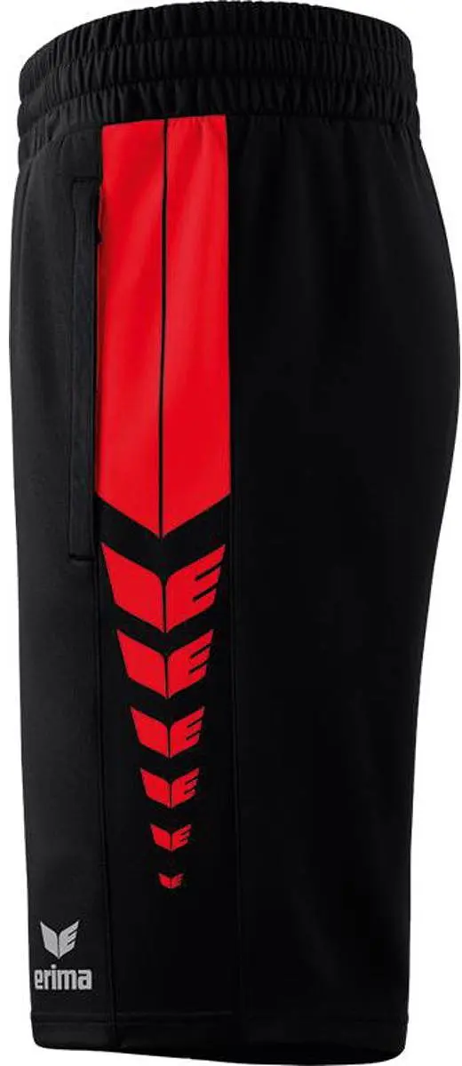 Erima Six Wings Worker Short Heren - Rood/Zwart S