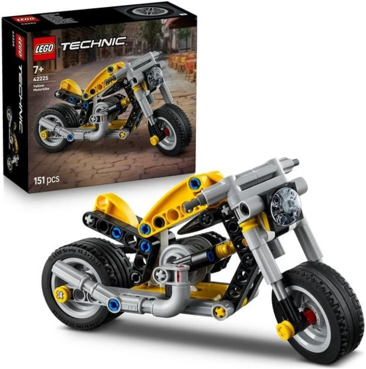 LEGO Technic Gele Motor 42225 - 151 Stukken