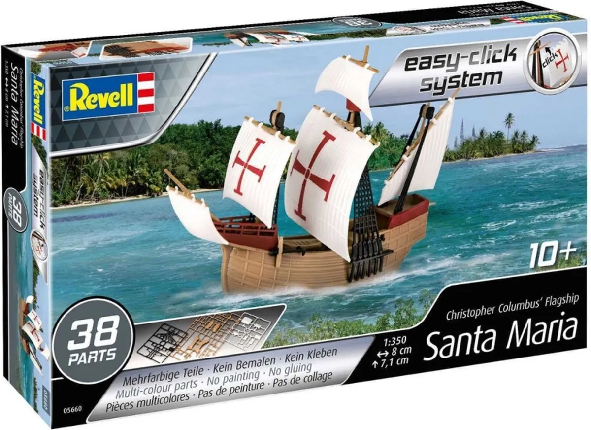 Revell Modelset Easy-Click System Santa Maria 38-delig - Bruin/Zwart/Rood/Wit