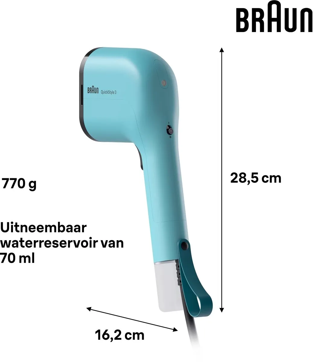 Braun QuickStyle 3 GS3013GR Handstomer - Groen