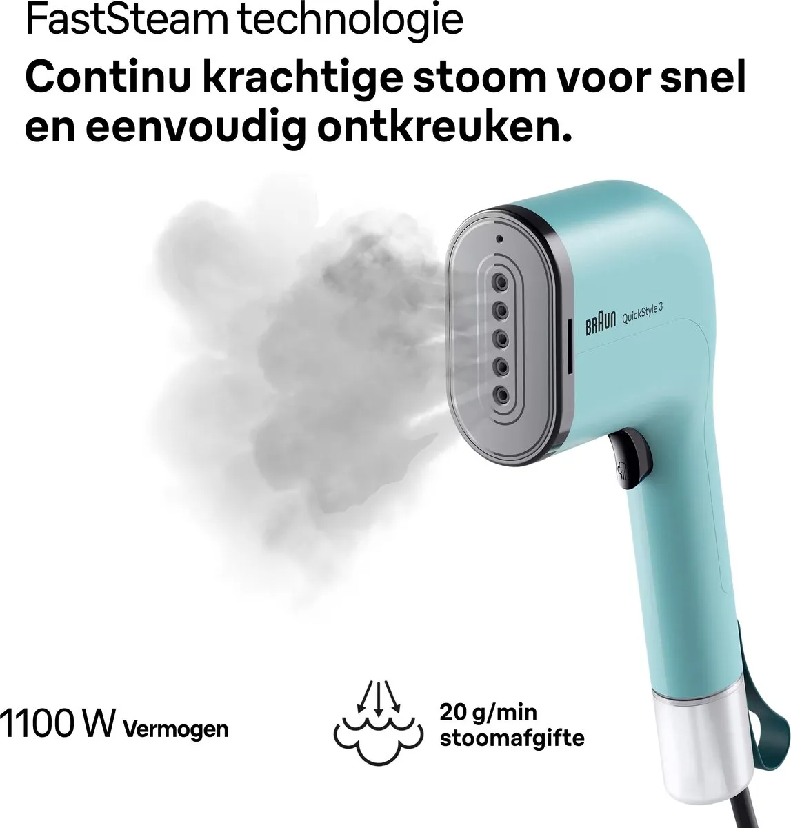 Braun QuickStyle 3 GS3013GR Handstomer - Groen