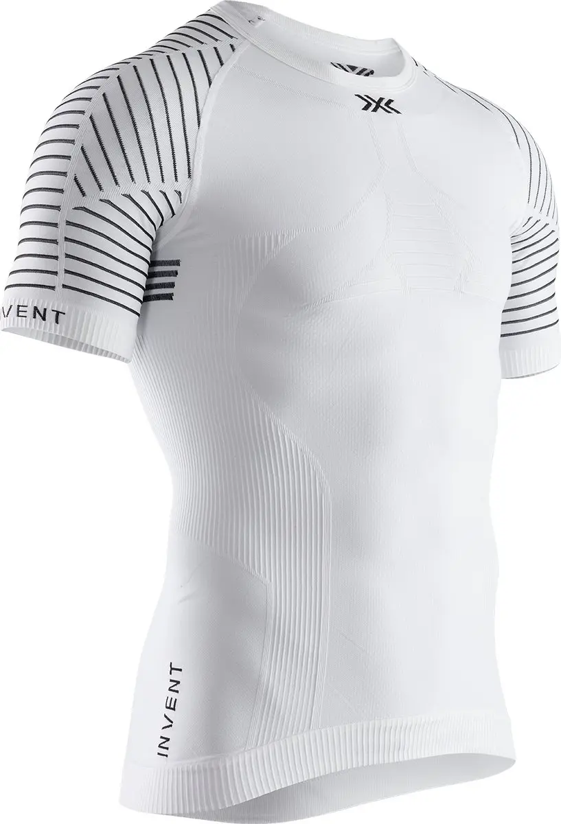 X-Bionic Invent 4.0 Compressie T-shirt - Poolwit/Dolomietgrijs S