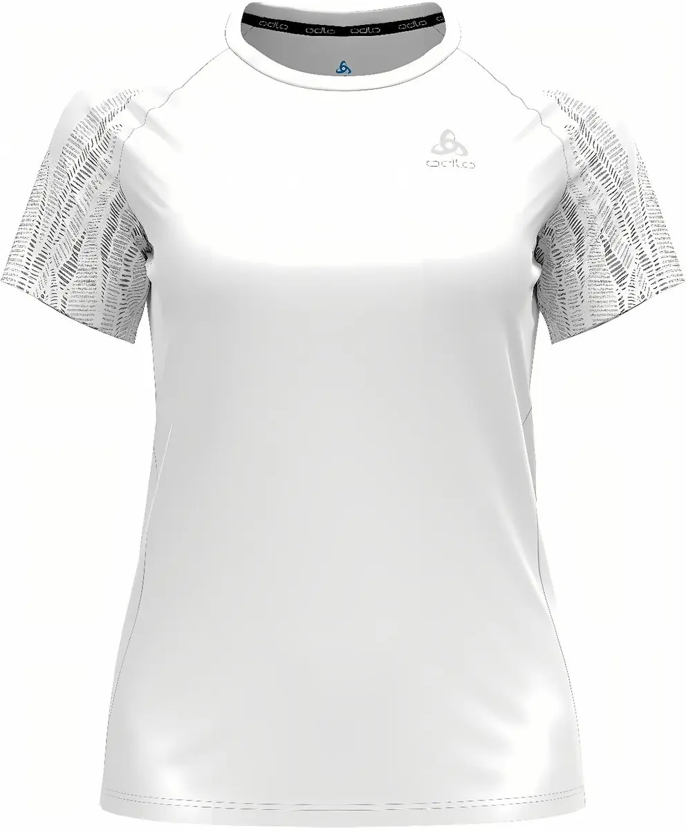 Odlo dames-T-shirt met korte mouwen, ronde hals, Essential Print Graphic 313751
