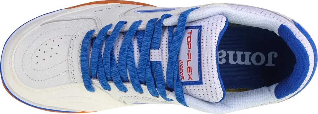 Joma Top Flex Zaalschoenen Wit/Blauw - Kinderen 37.5