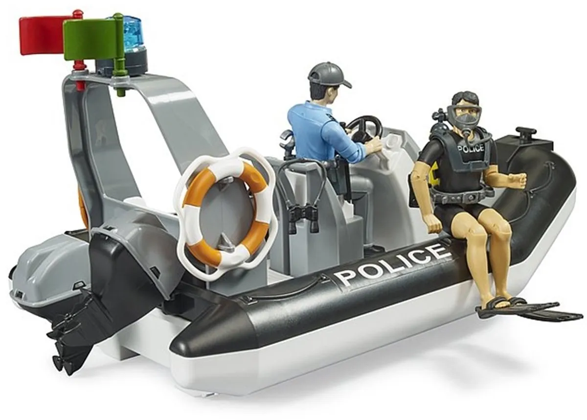 Bruder Politieboot 530206 - Drijvend Speelgoedboot - Multicolor