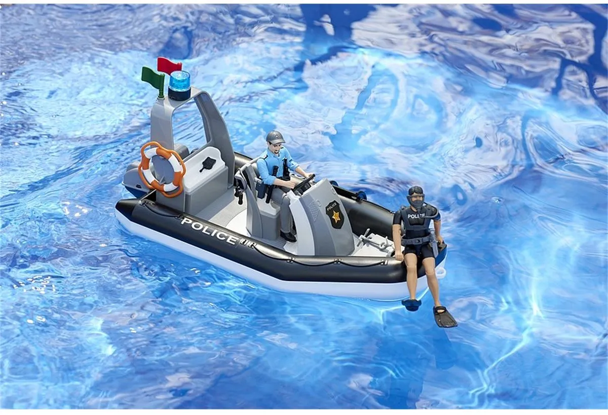 Bruder Politieboot 530206 - Drijvend Speelgoedboot - Multicolor