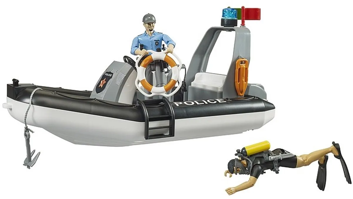 Bruder Politieboot 530206 - Drijvend Speelgoedboot - Multicolor