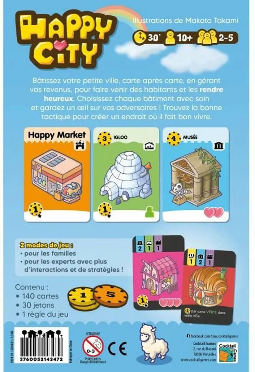 Asmodee Happy City Bordspel - 2-5 Spelers