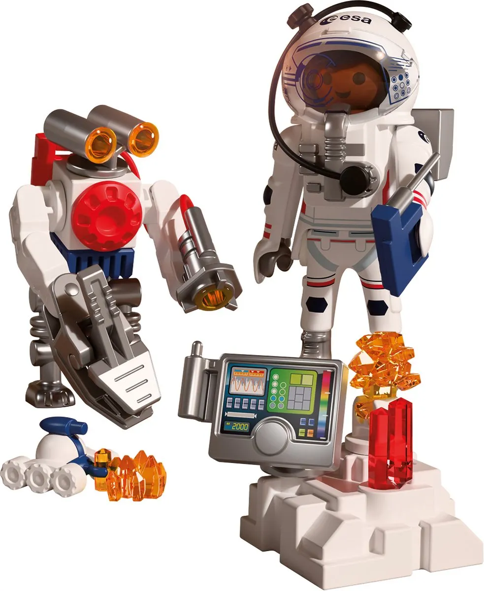 Playmobil Ruimte ESA Astronaut 72014 - Mars Crawler & Analysestation - 3 Steenmonsters